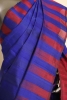 Thread Weave Contrast Handloom Soft Silk Saree-Slubs Weave